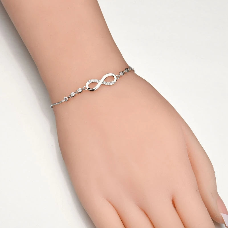 Srebrna Zapestnica Infinity Premium