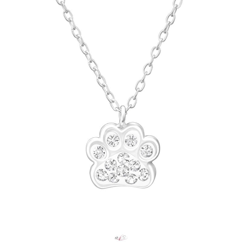 Srebrna verižica Swarovski "Tačka"