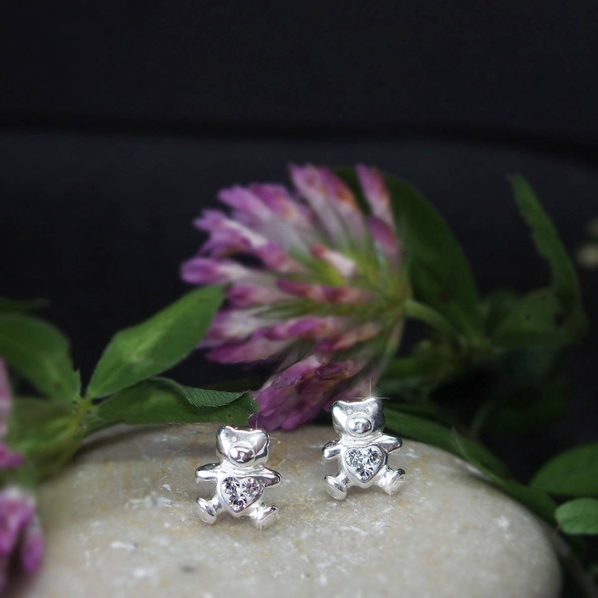 Srebrni uhani Swarovski "Simbol Ljubezni"