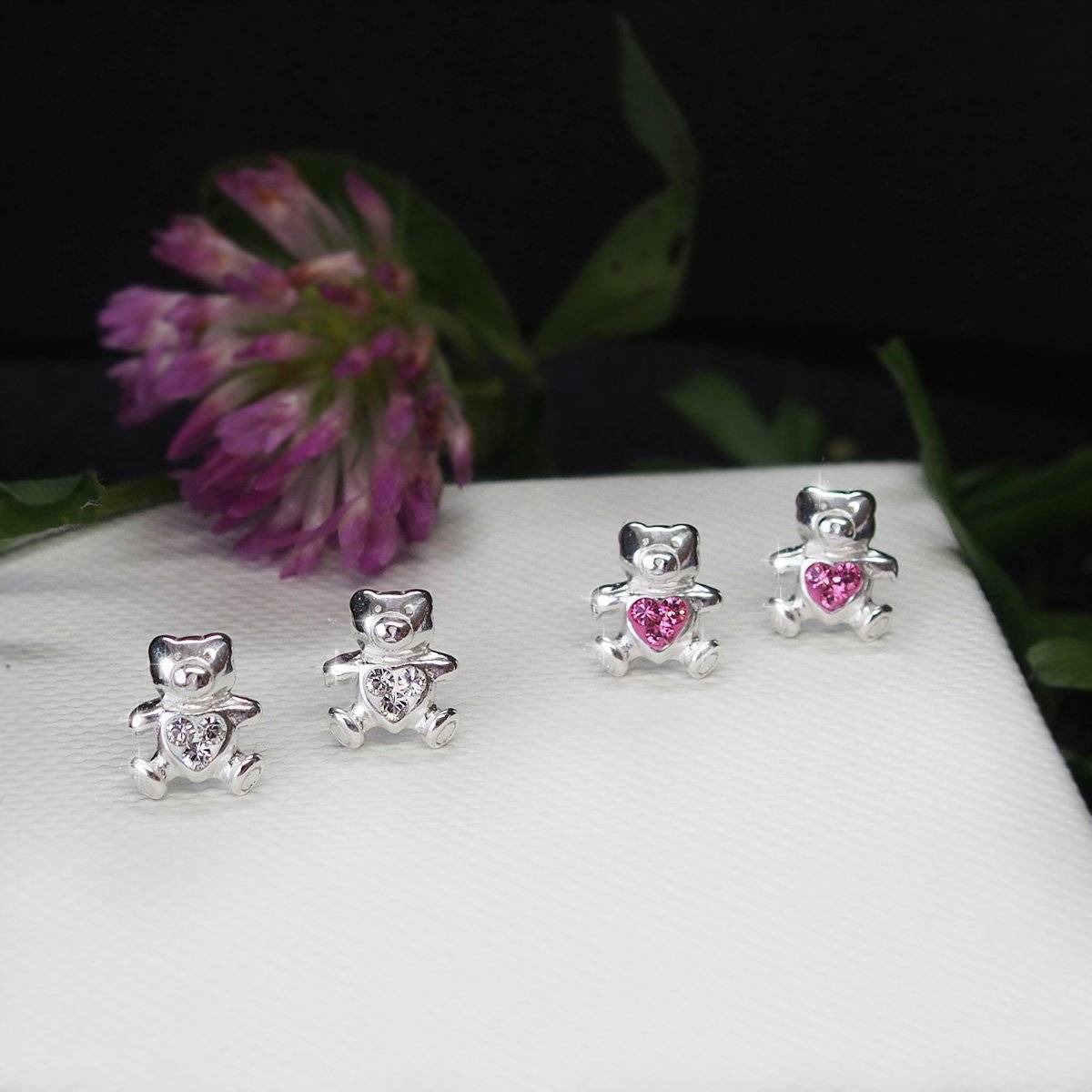 Srebrni uhani Swarovski "Simbol Ljubezni"