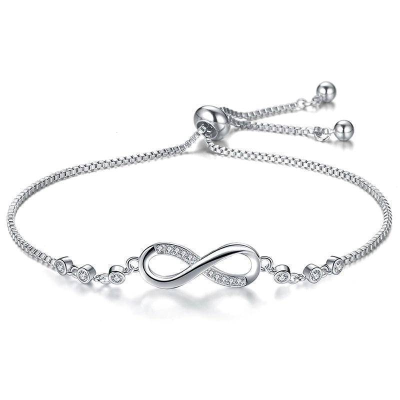 Srebrna Zapestnica Infinity Premium