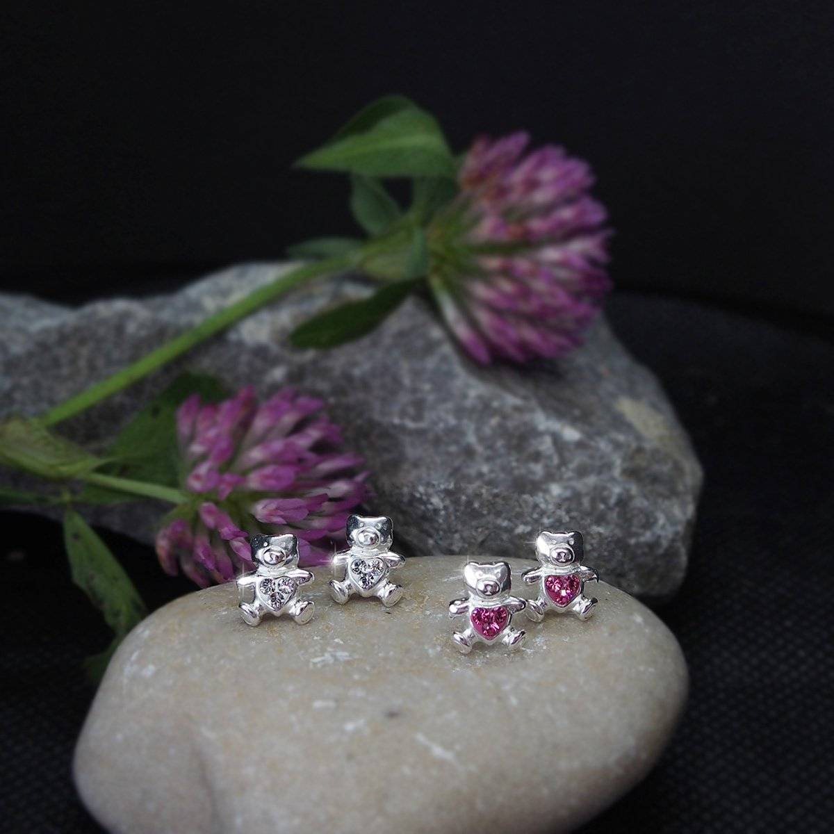 Srebrni uhani Swarovski "Simbol Ljubezni"