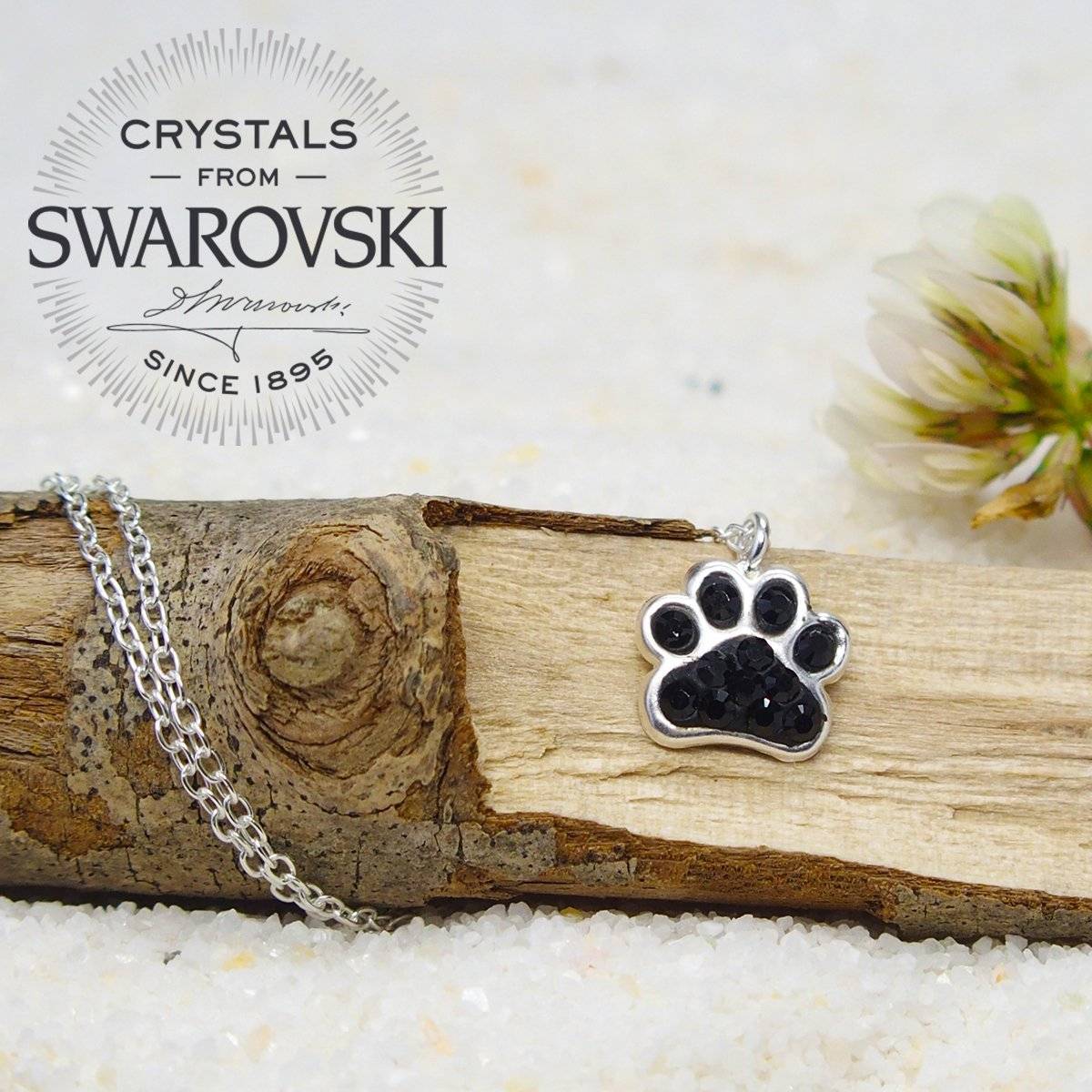 Srebrna verižica Swarovski "Tačka"