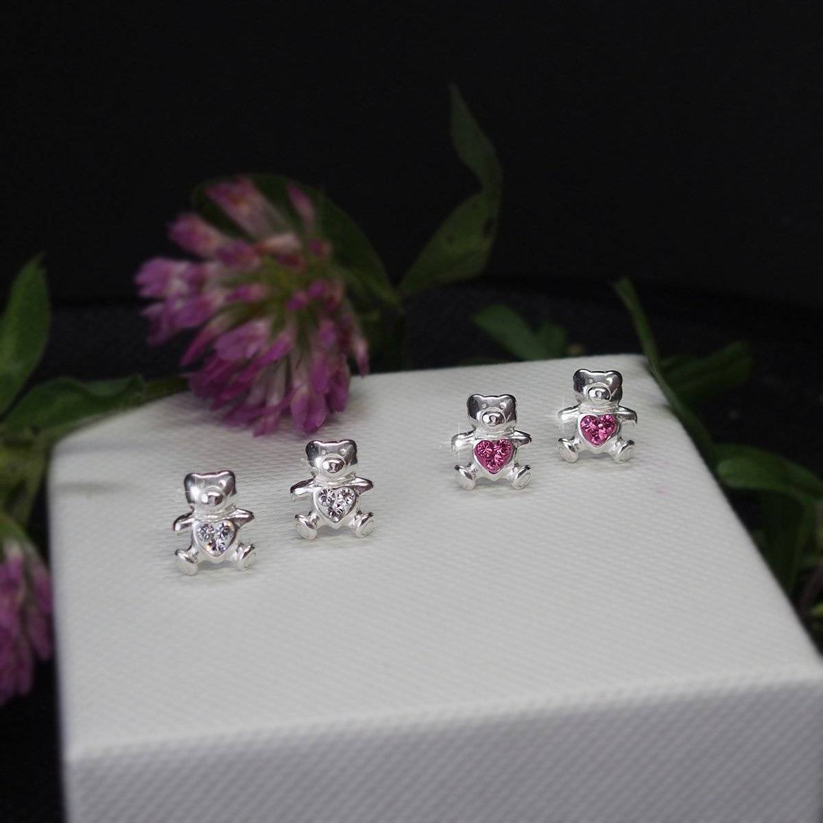 Srebrni uhani Swarovski "Simbol Ljubezni"