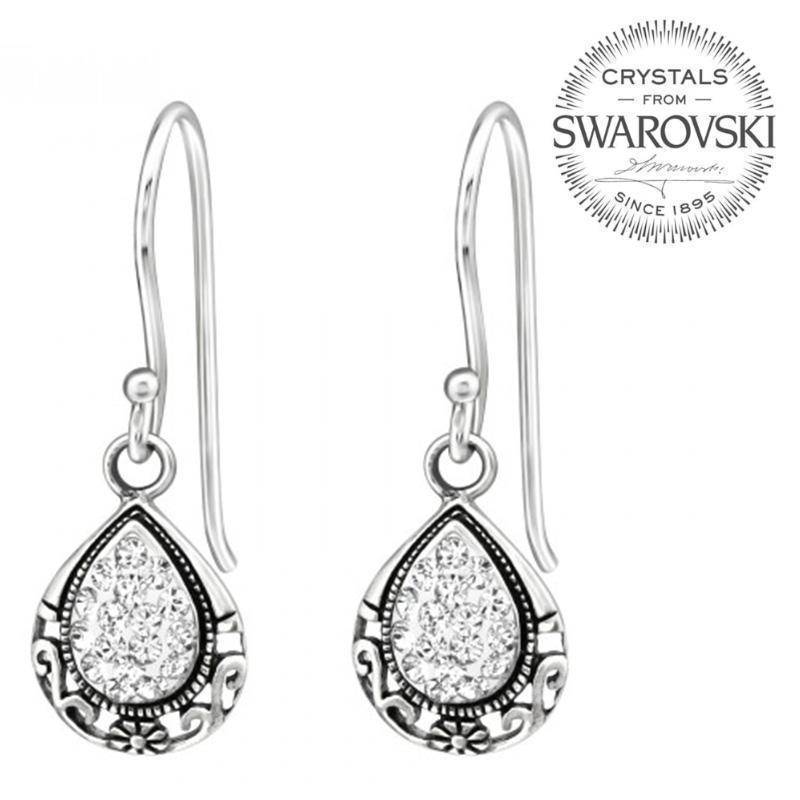 Swarovski srebrni uhani "Simfonija Kristalov"