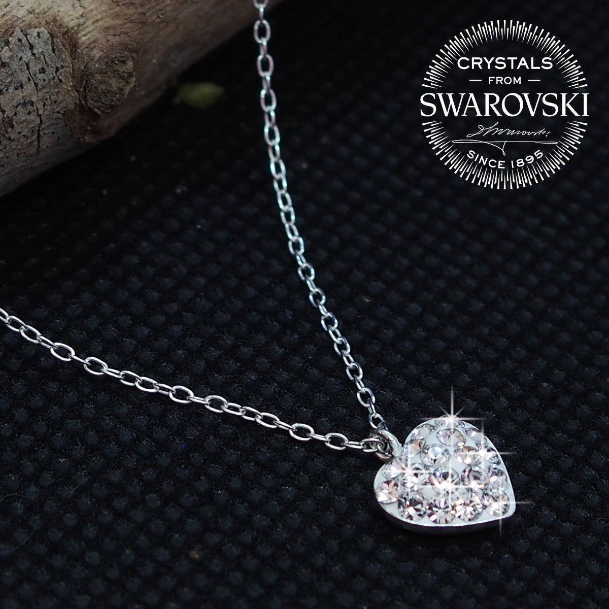 Srebrna Swarovski verižica "Ljubezen"