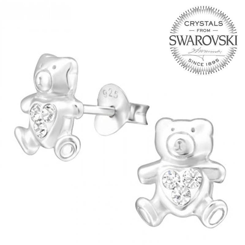Srebrni uhani Swarovski "Simbol Ljubezni"