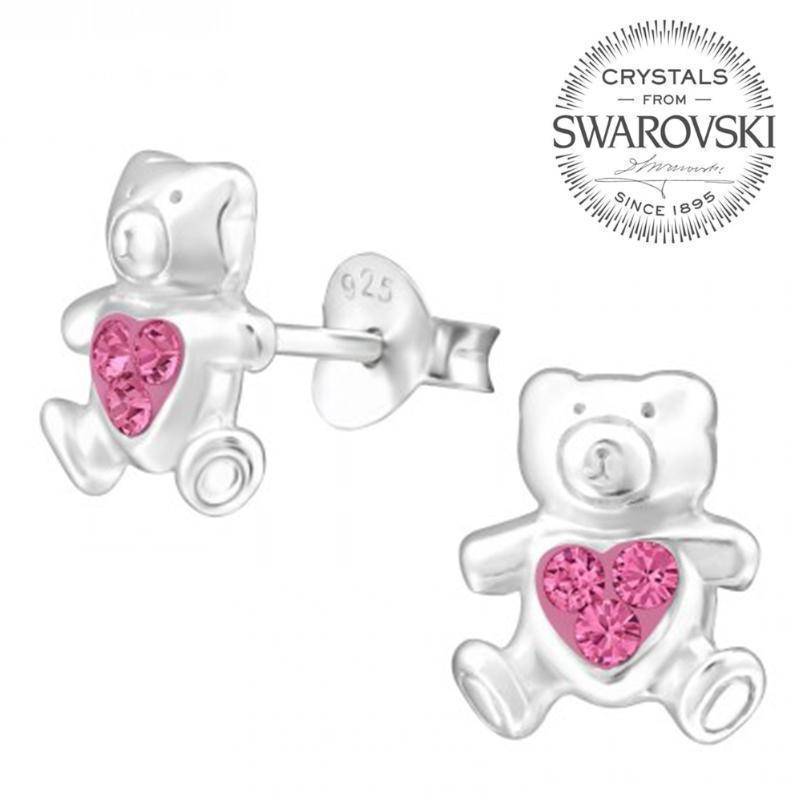 Srebrni uhani Swarovski "Simbol Ljubezni"