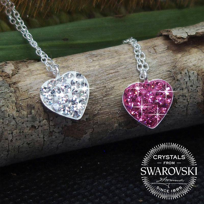 Srebrna Swarovski verižica "Ljubezen"