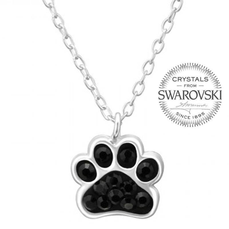 Srebrna verižica Swarovski "Tačka"