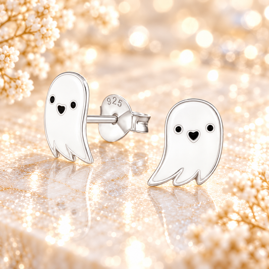 Srebrni Halloween uhani Duhec