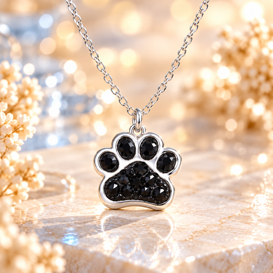 Swarovski Strieborný náhrdelník "Paw"