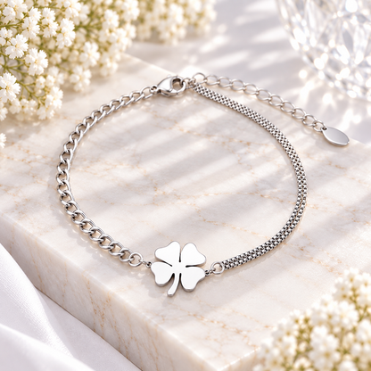 Clover-Armband aus Edelstahl