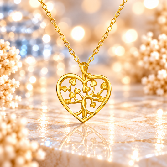 Ogrlica Vrt Ljubezni sa pozlatom od 24 karata 